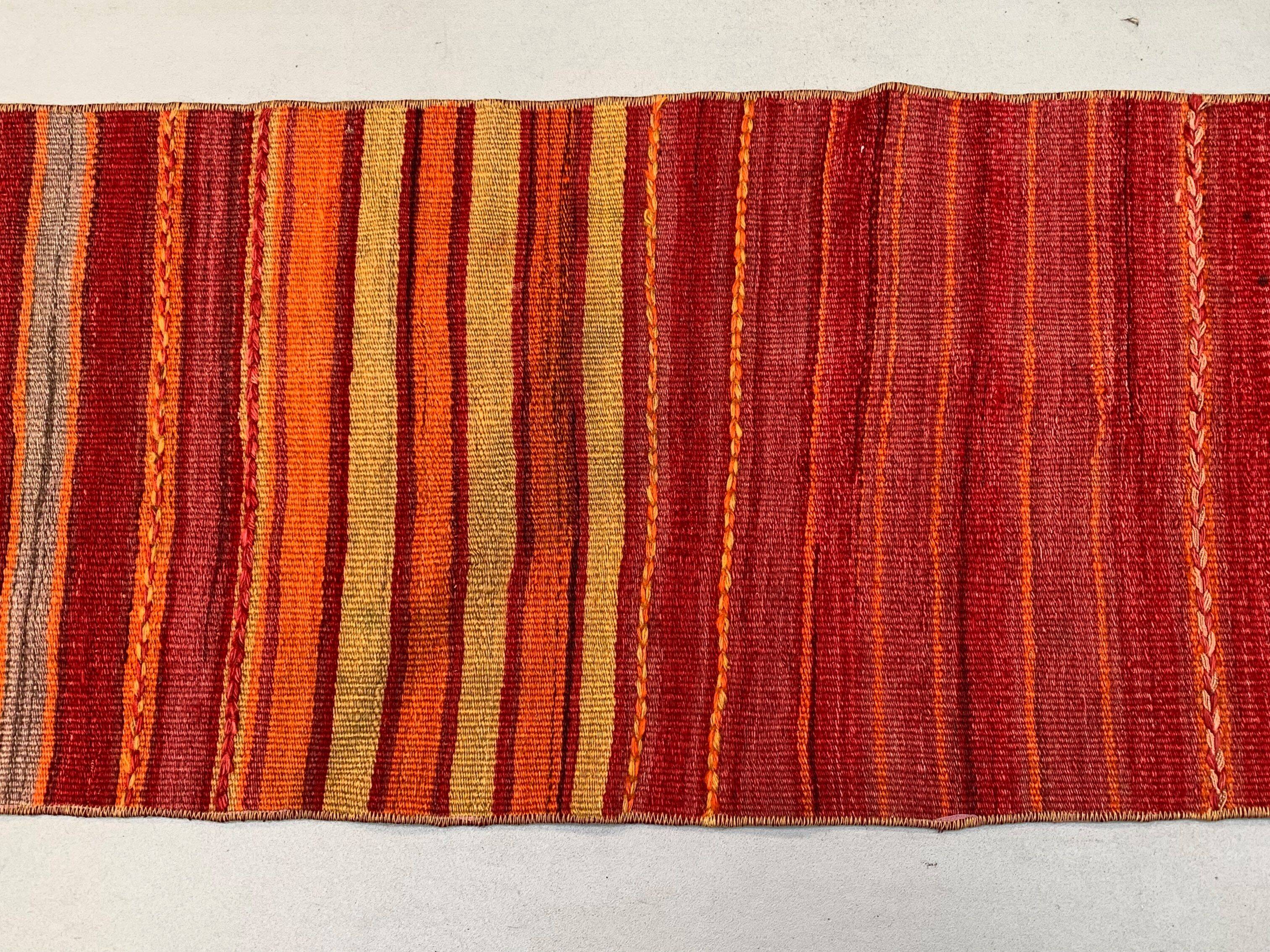 Old Turkish narrow Kilim Runner 405x49 cm shabby chic, vintage kelim