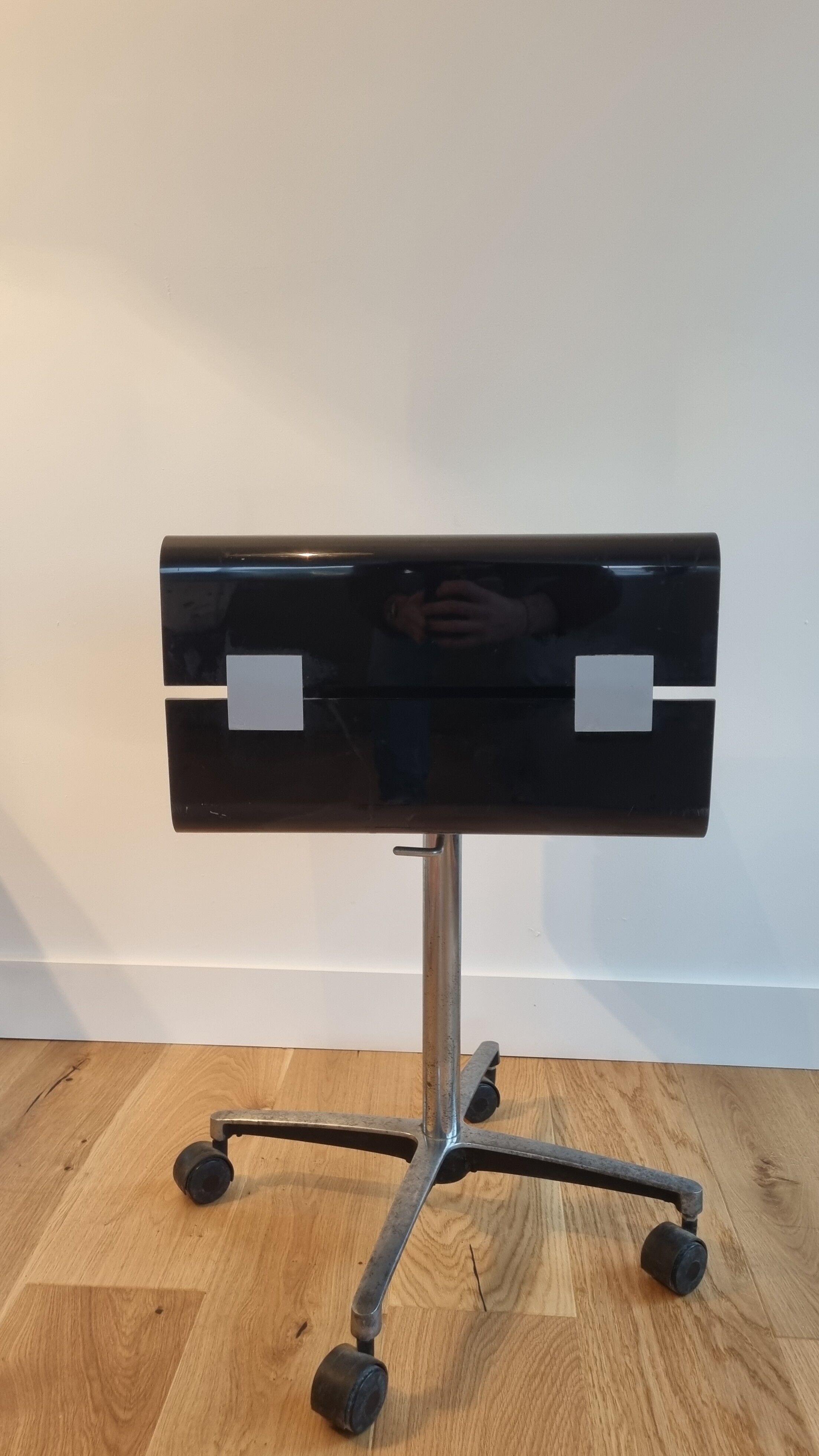 Plexiglass furniture on wheels