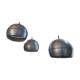 Set of 3 space age pendant lights, 1970s