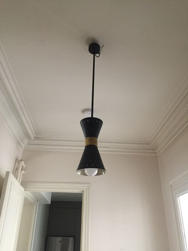 Plafonnier dans le style des créations italiennes des années 50