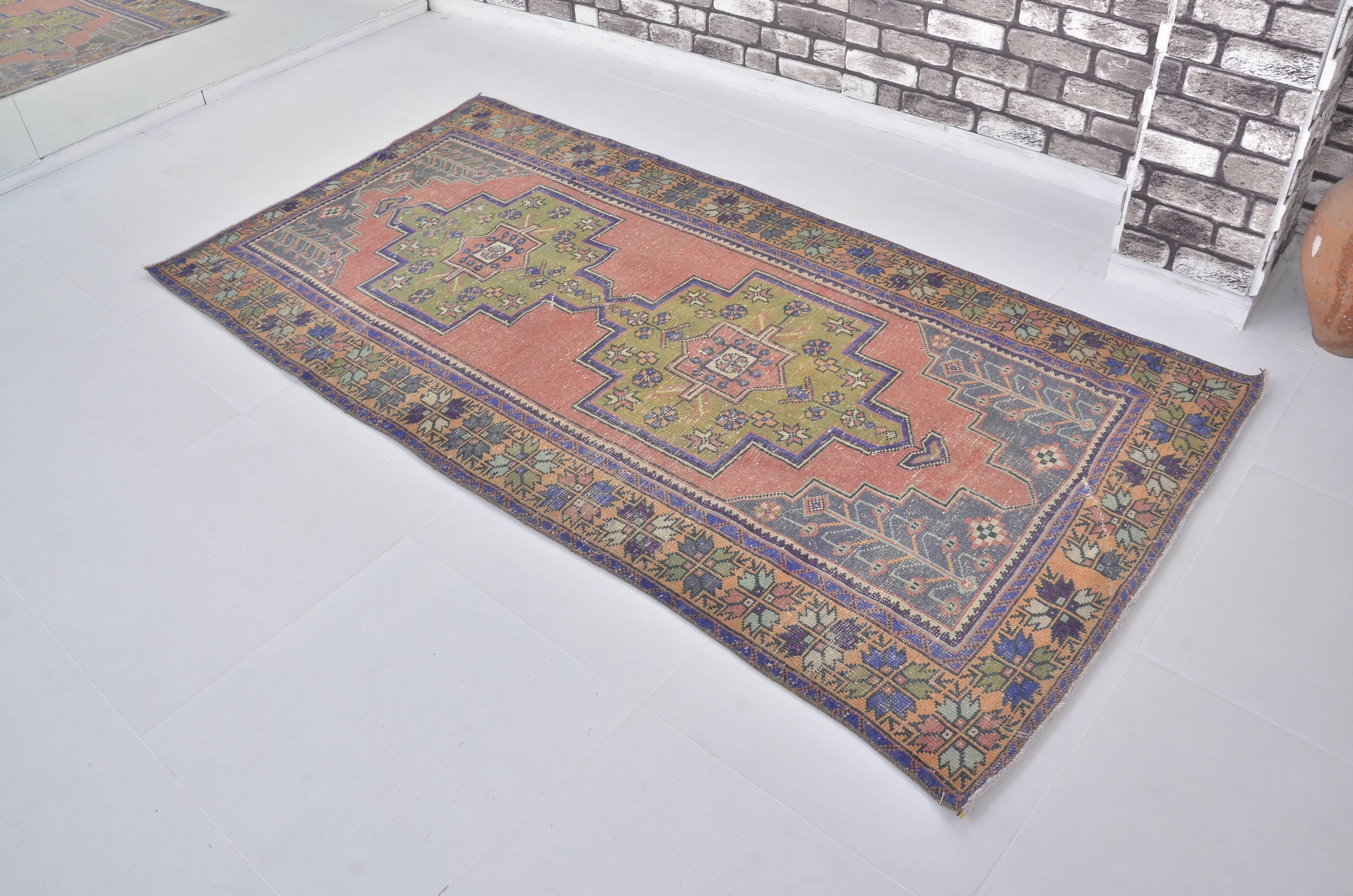 Handknotted Oushak Vintage Runner sku 2552