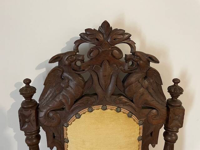 Gothic Renaissance style throne chair