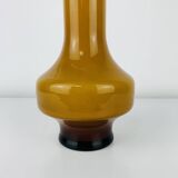 Scandinavian vase in opaque yellow glass, 1960s, vintage