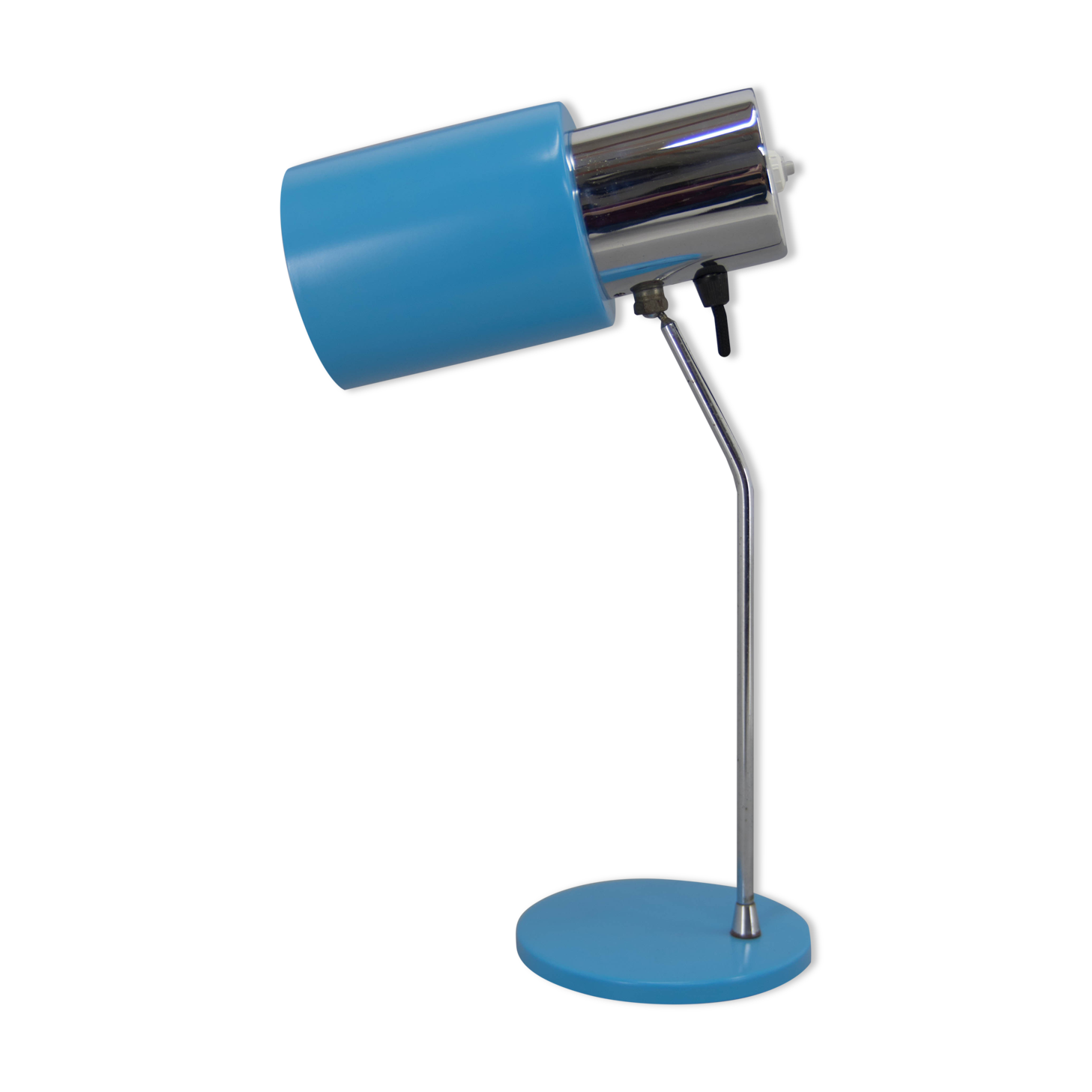 Mid-century blue table lamp by Napako, 1970s
