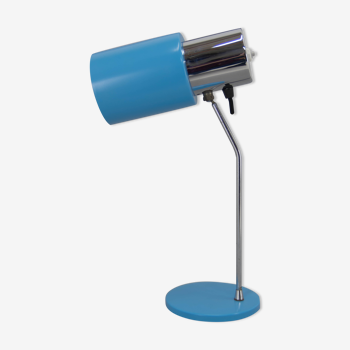 Lampe de table bleue mid-century par Napako, années 1970