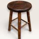 Solid stained pine stool