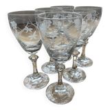 Set of 6 wine glasses