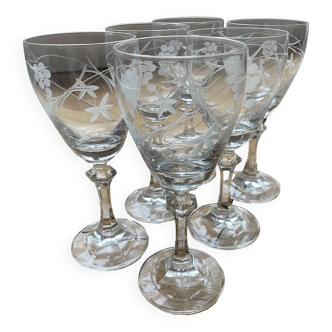 Set of 6 wine glasses