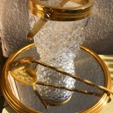 Glass and gilded metal ice bucket