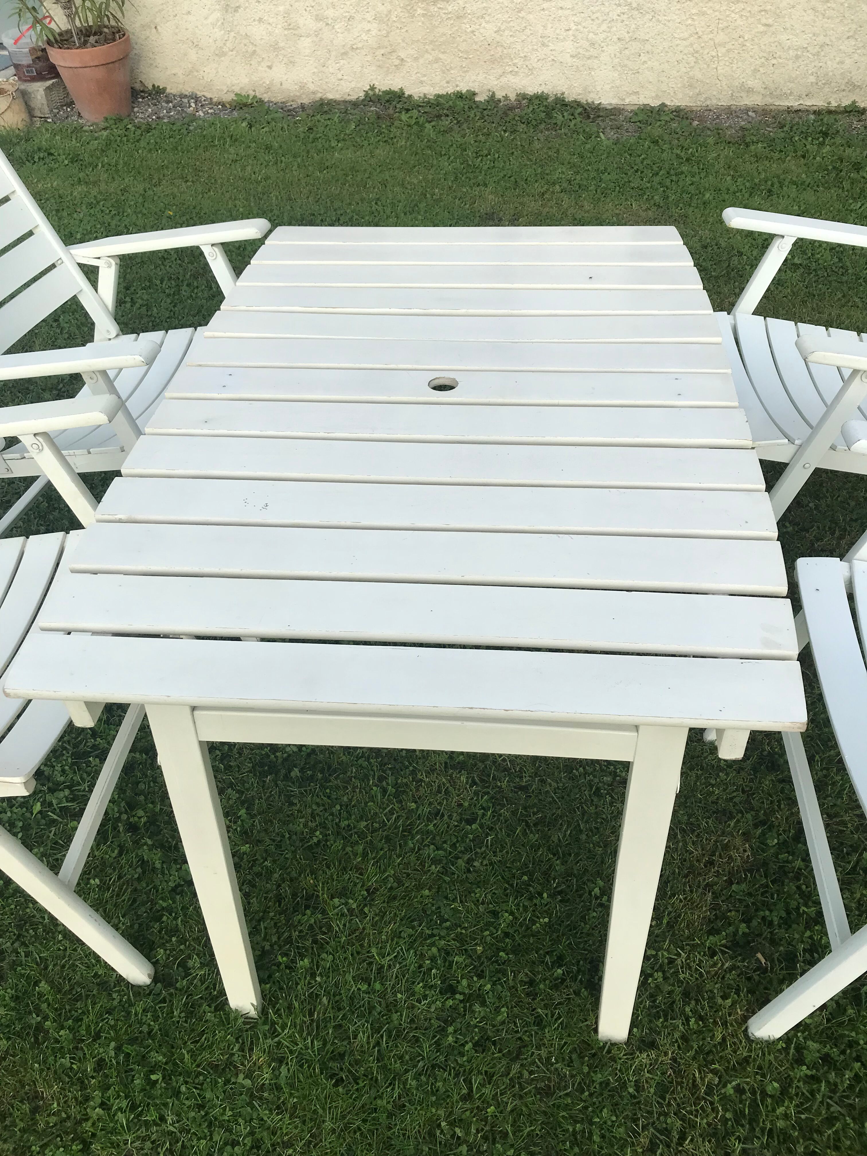 Vintage wooden garden furniture