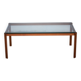 Table Basse en Teck et Verre, Danemark, 1960s
