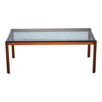 Teak and Glass Coffee Table, Denmark, 1960s