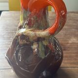 Vintage Vallauris Glazed Ceramic Pitcher, 30 cm High