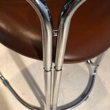 Vintage leather and chrome chair circa 1970