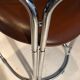Chaise vintage en cuir et chrome vers 1970