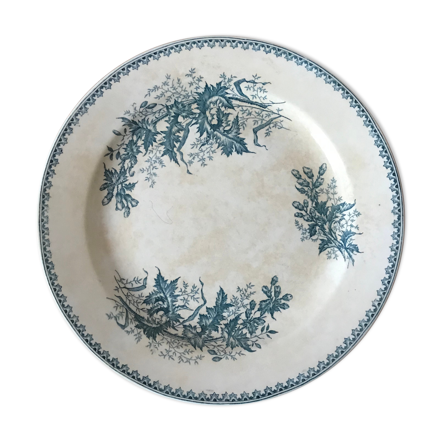 Lot 6 flat plates iron earth Thistle