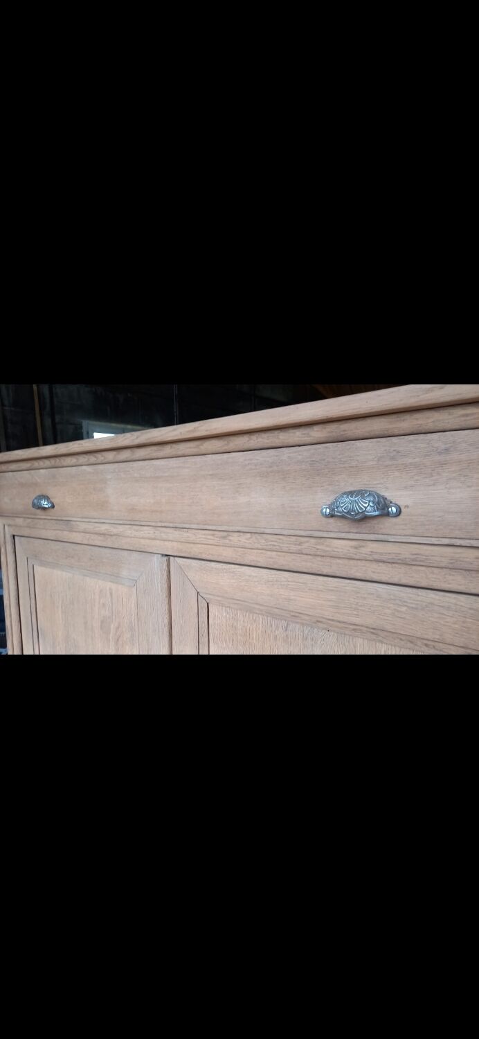 19th-century solid oak Parisian buffet