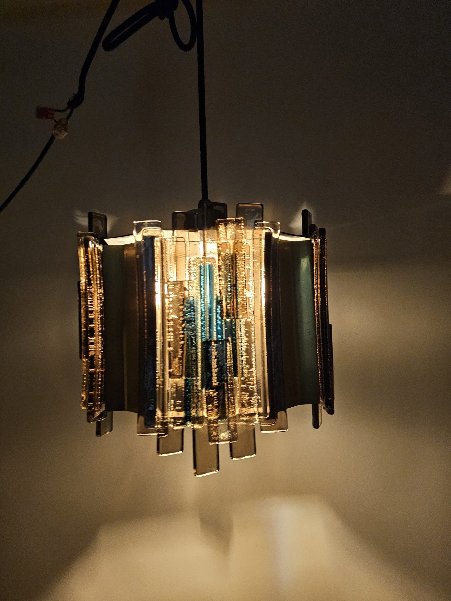 Claus Bolby pendant lamp brass and plastic
