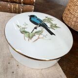 Round porcelain box "bird"