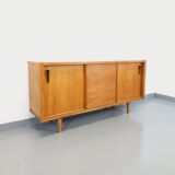 Vintage row in light oak wood from the 60s