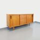 Vintage row in light oak wood from the 60s