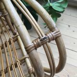 Fauteuil à bascule rocking chair en rotin