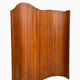Wavy wooden screen circa 1950, Baumann by SNSA