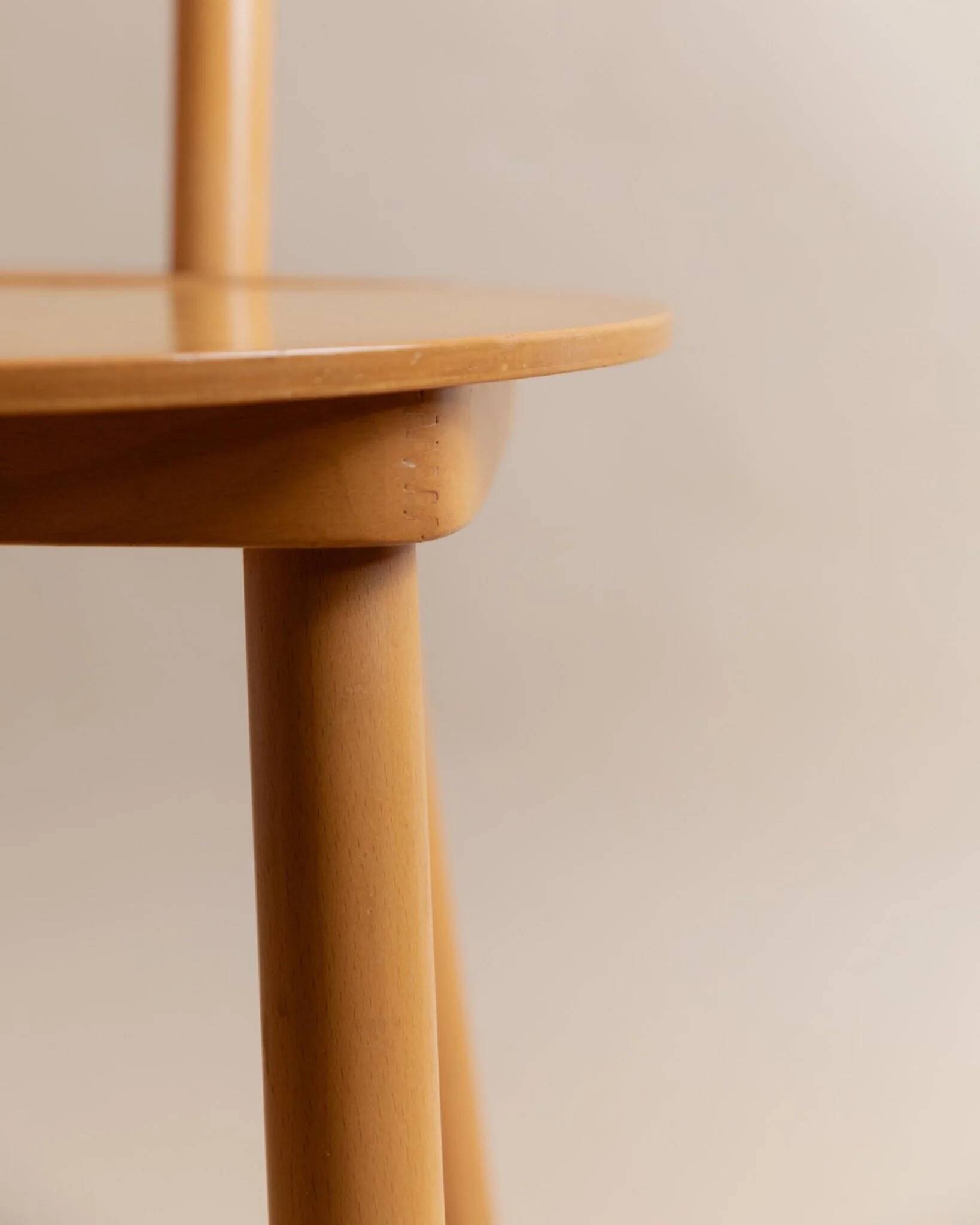 Light Wood Vintage Chair - 1980s Italian Minimalist, Japanese-Inspired, Solid Wood, Batch of 2