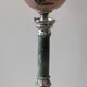 Kerosene lamp late nineteenth century mounted on Corinthian column.