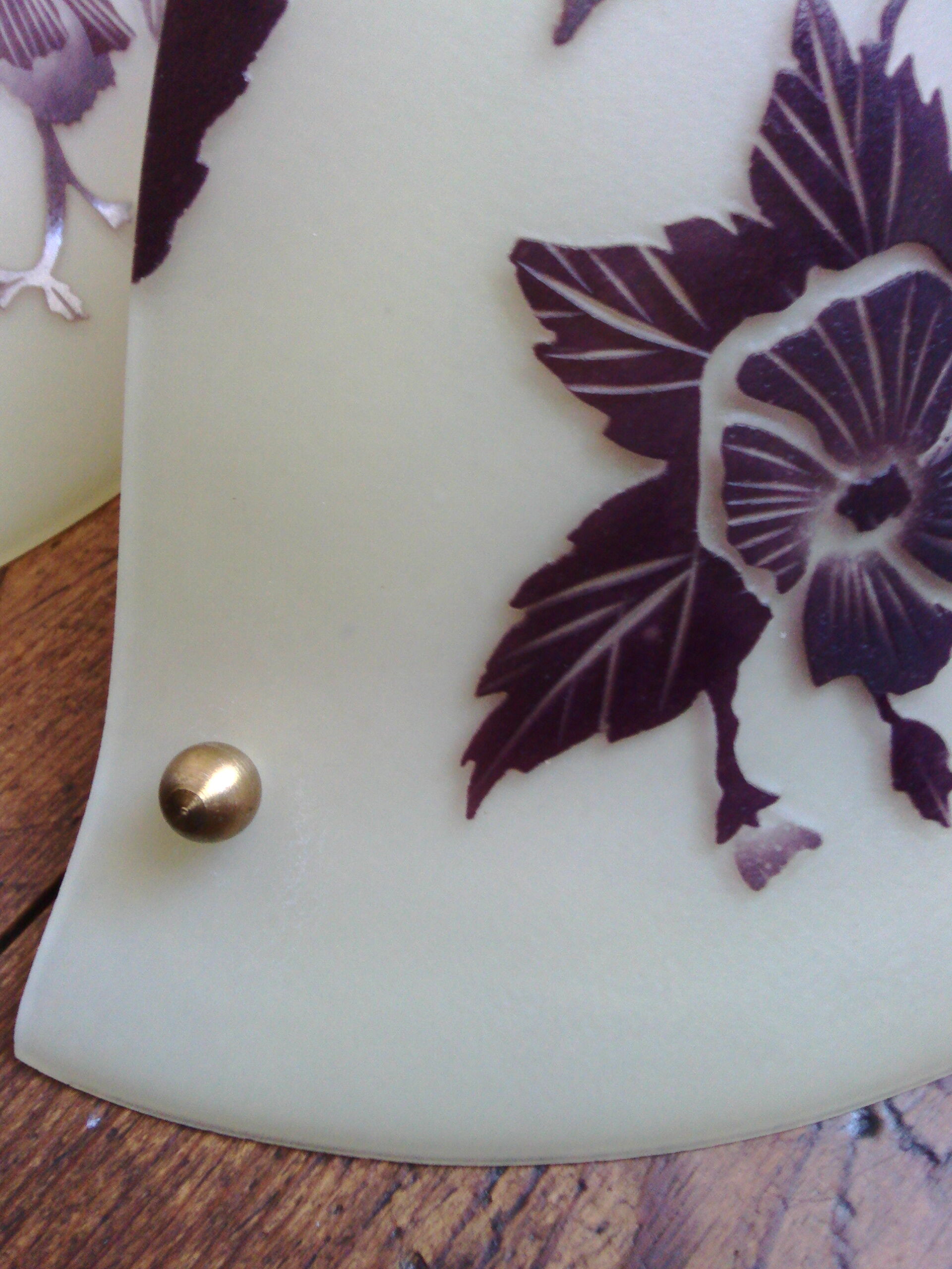 Two Vianne glassware wall light