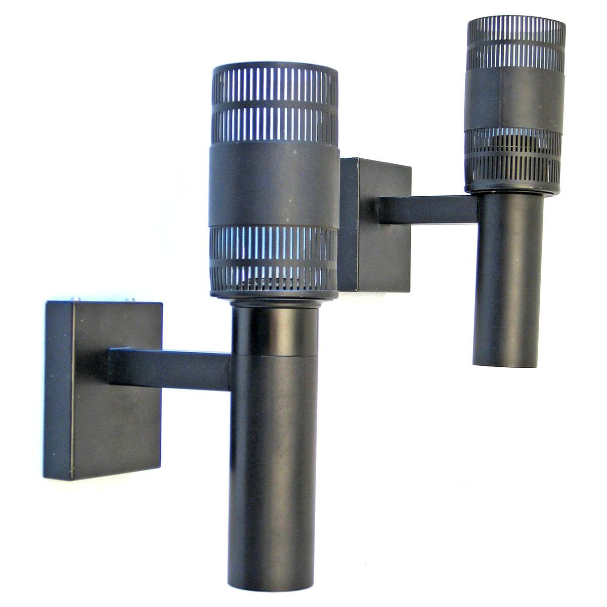 2 rare Philips black vintage wall lamps – Louis Kalff / Serge Mouille style, mid-century modern metal sconces