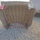 Fauteuil en velours multicolore