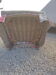 Fauteuil en velours multicolore