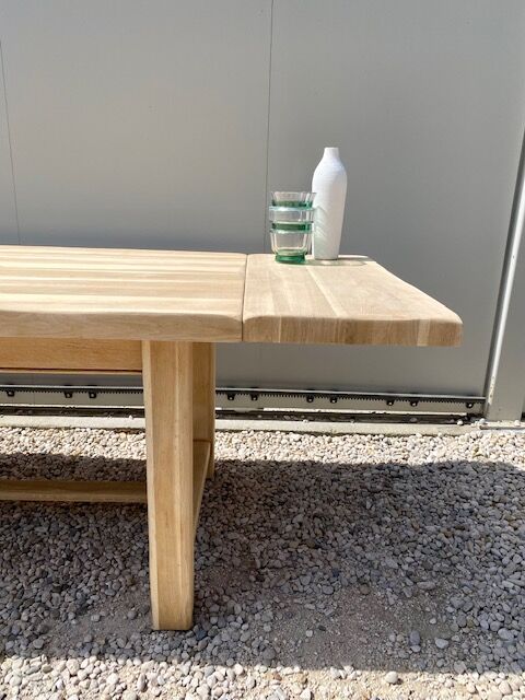 Stripped farmhouse table extensions up to 280 cm