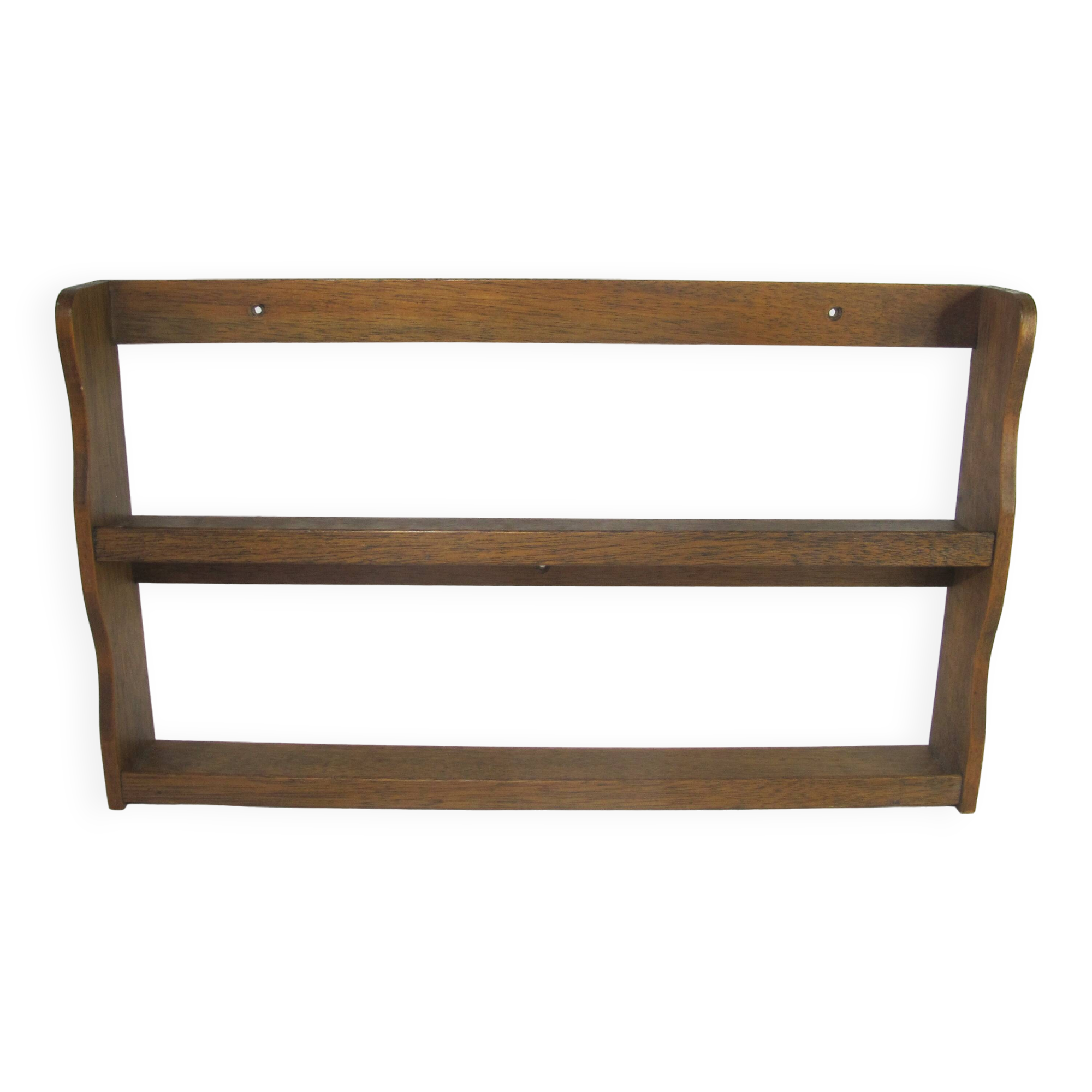 Vintage oak wall spice rack