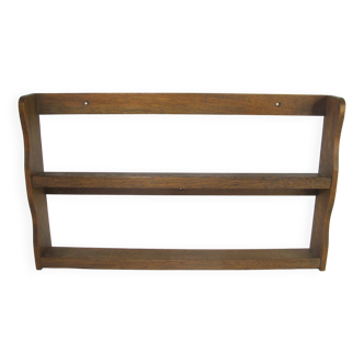 Étagère à épices murale en chêne vintage