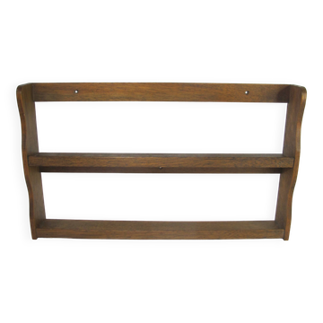 Étagère à épices murale en chêne vintage
