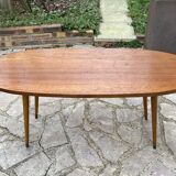 Oval wooden coffee table