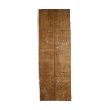 Vintage Tibetan Modern handmade carpet 112cm x 365cm 1980s, 1B769