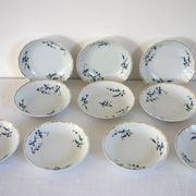 10 Bernardaud Limoges porcelain forget-me-not fruit dessert bowls
