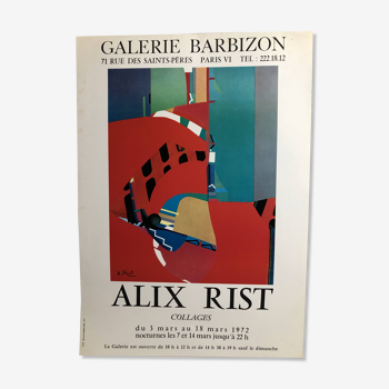 Affiche Alix Rist Galerie Barbizon Paris 1972