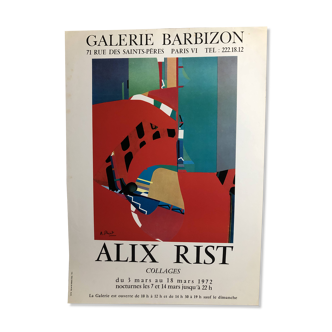 Affiche Alix Rist Galerie Barbizon Paris 1972