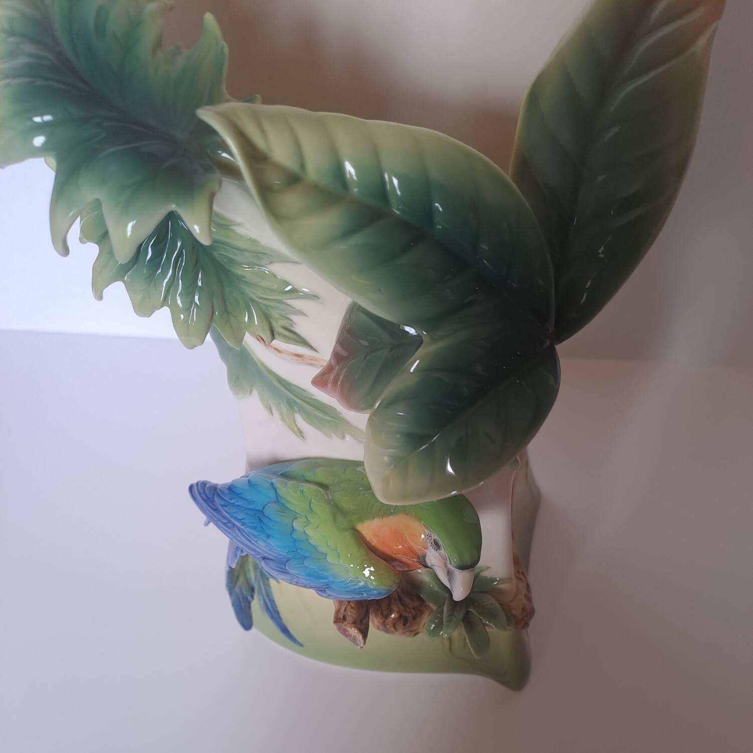 Franz porcelain parrot vase