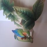 Vase au perroquet en porcelaine Franz