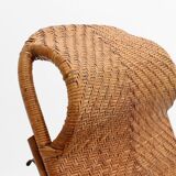 Fauteuil en rotin inclinable italien des années 1950