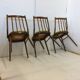 Lot de 3 chaises de salle à manger en bois vintage MIER TOPOLCANY Antonin Suman des années 60 Tchécoslovaquie