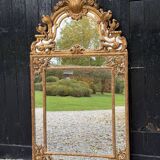 Regency style mirror in gilded wood, 19th century