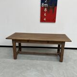 1950s farmhouse table in oak and walnut