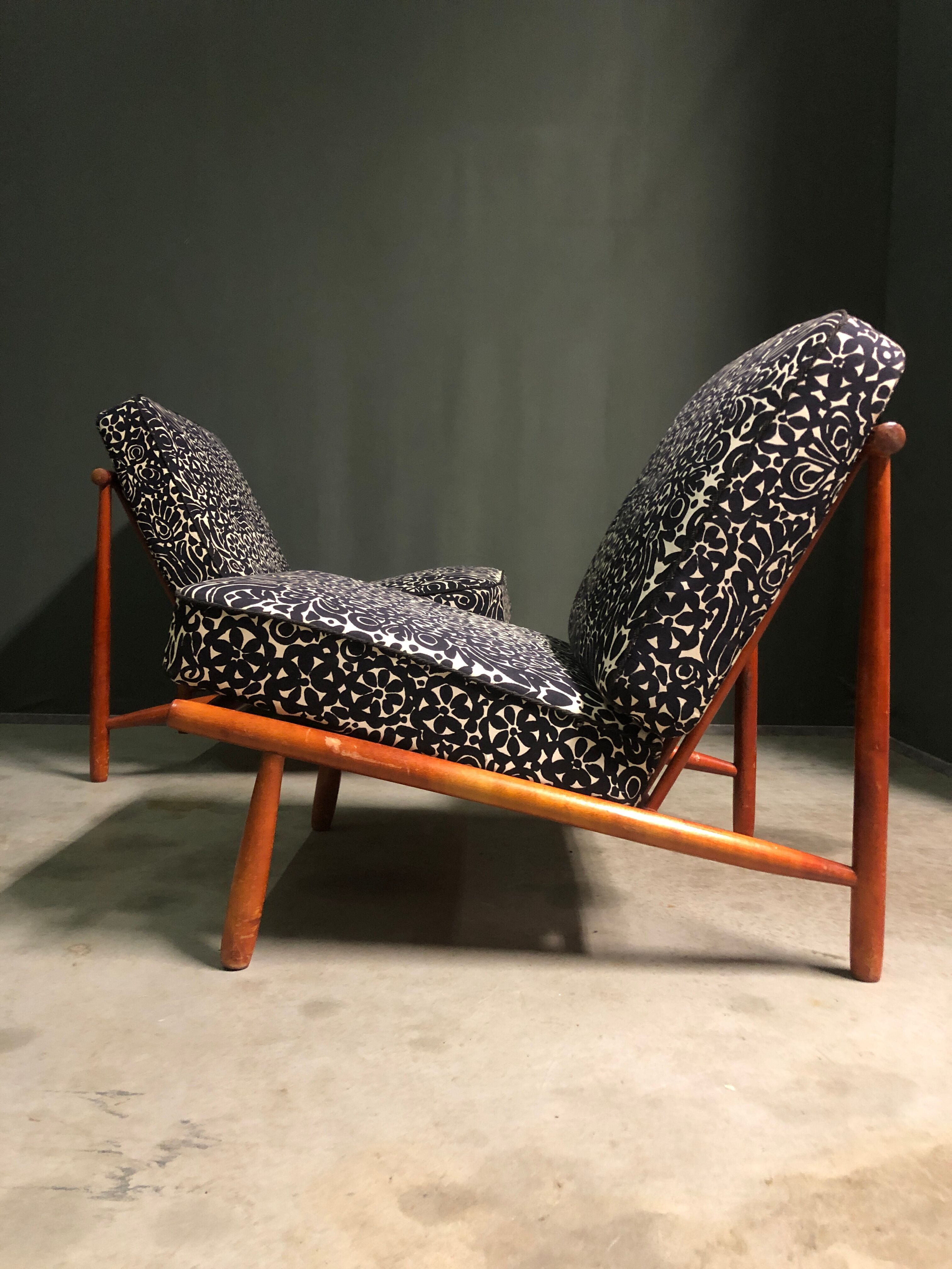 2 x Alf Svensson Domus 1 armchairs for Dux, 1950's