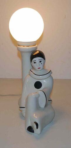 Lampe en céramique, Pierrot, 70's